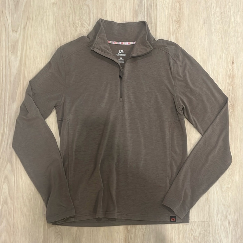 Men’s Sherpa Tendu Active Half Zip - Beige - Medium
